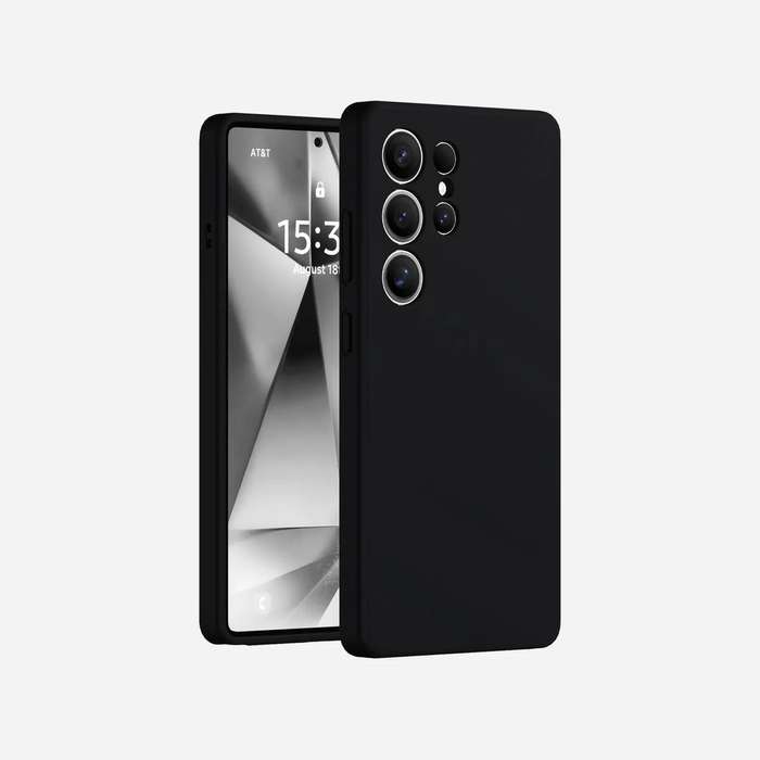 Phone-Box Black Silicone Cover S25 Ultra