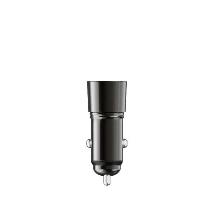 38W Dual Car Charger USB & Type-C Port  Black