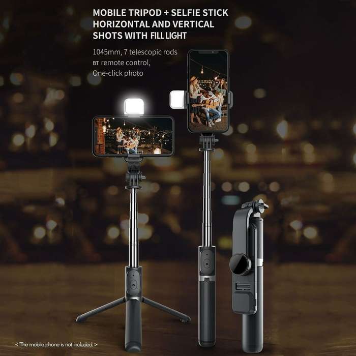 Multifunctional Selfie Stick  Extendable Tripod & Bluetooth Control