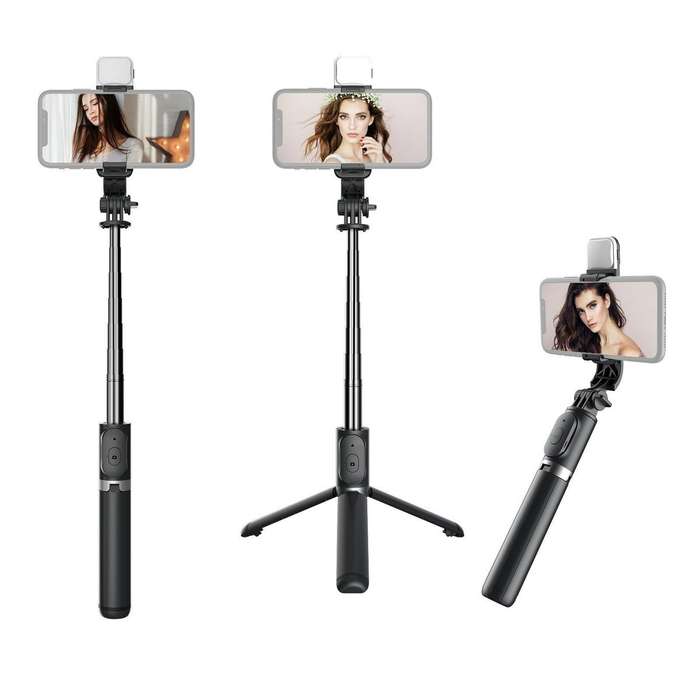 Multifunctional Selfie Stick  Extendable Tripod & Bluetooth Control
