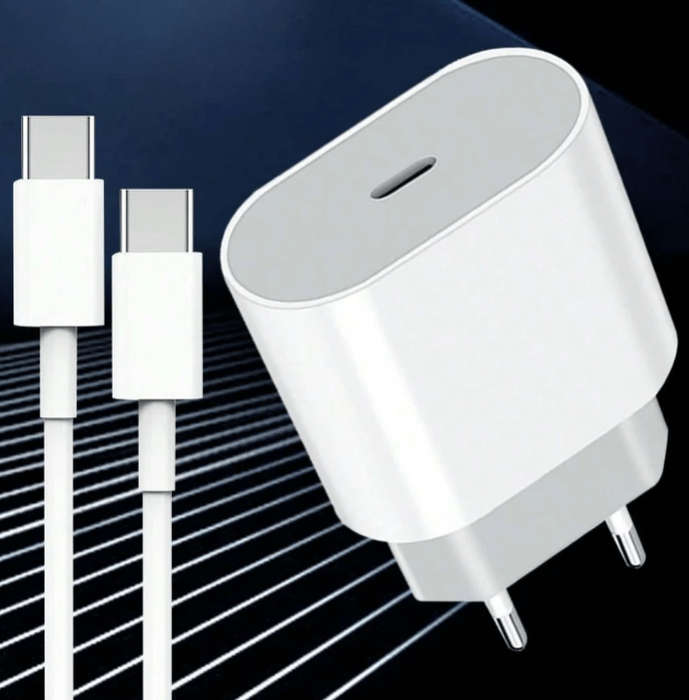 25W PD Fast Charger for Android with USB-C to USB-C Cable
