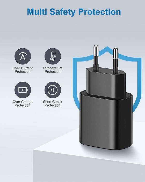 25W PD Fast Charger for Android with USB-C to USB-C