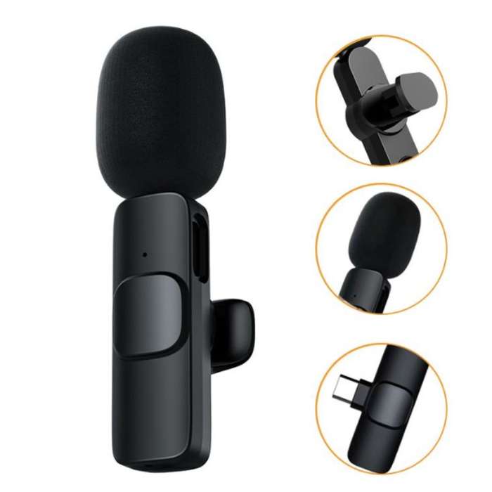 K8 Wireless Microphone  Type-C Plug & Play | Live Vlogging