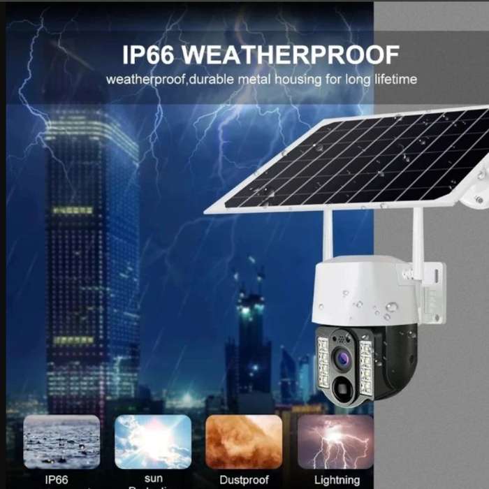 Solar-Powered WiFi Surveillance Camera  Outdoor Camera