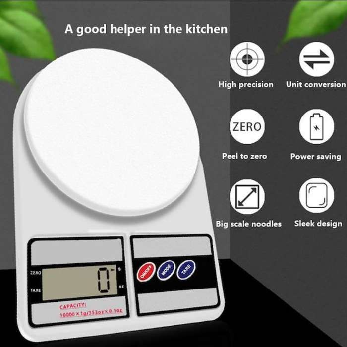 Andowl Digital Kitchen Scale  10KG Capacity, LCD Display