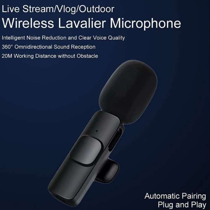 K8 Wireless Microphone  Type-C Plug & Play | Live Vlogging