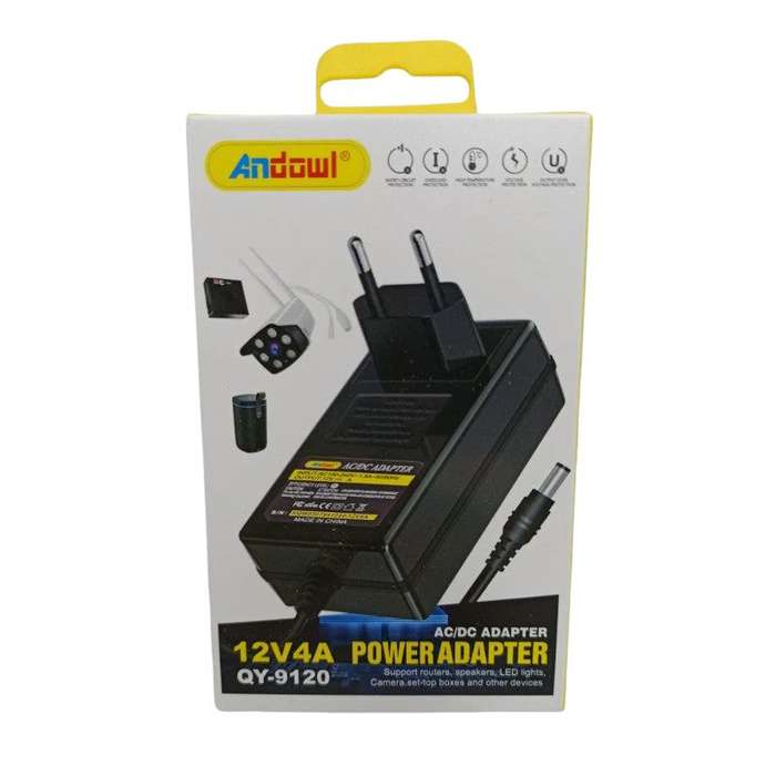 Andowl 12V 4A Power Adapter  Universal Power Supply for Multiple Devices