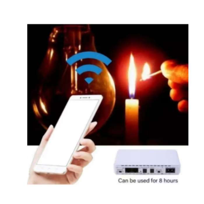 Andowl 12000mAh Mini DC UPS White Q-UP1000  Backup Power