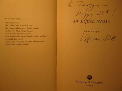 An Equal Music   Vikram Seth (first edition)