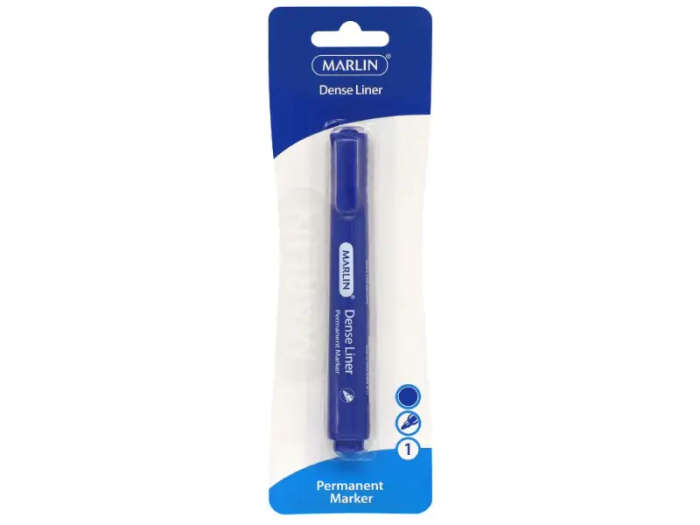 Marlin Dense Permanent Markers 1's Blue