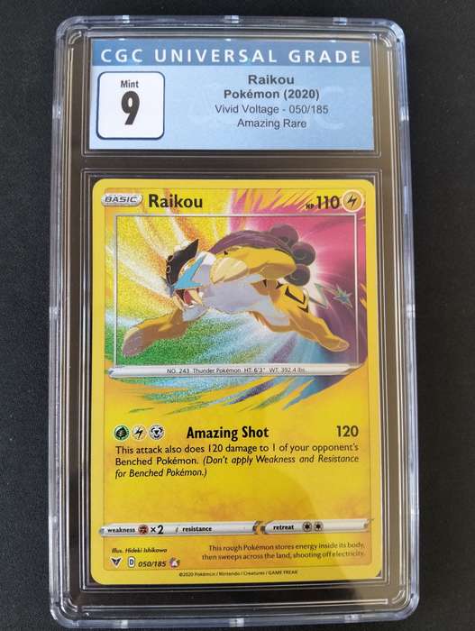 Raikou Shining Fates CGC 9 Graded