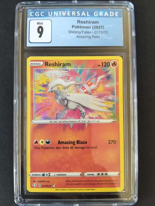 Reshiram Shining Fates CGC 9 Graded