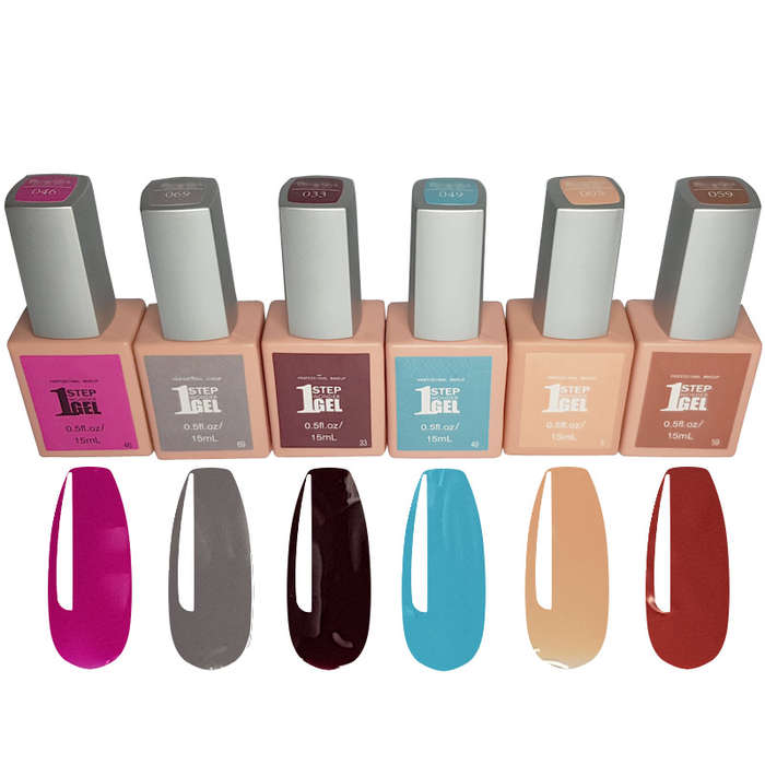 1 Step Gel Nail Polish UNAPOLOGETIC 6 Piece Set