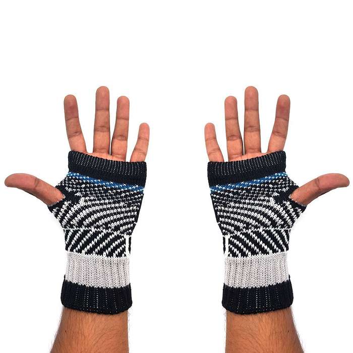 Fingerless Mittens - Warm Winter Fingerless Gloves - SHADOW