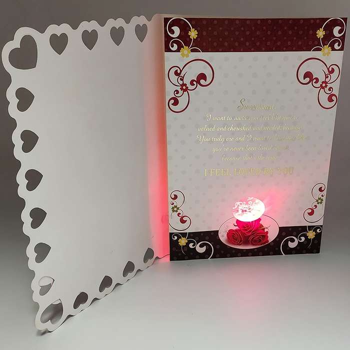 PurpleX Sweetheart Musical Card - Large Happy Valentines Day Card