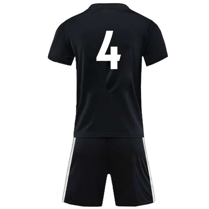 Bufftee Individual Junior Soccer Kit - Number 4 Defenders Jersey &amp; Shorts