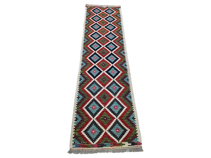 Gorgeous Afghan Woolen Choubi Kilim Runner 286 x 82 CM