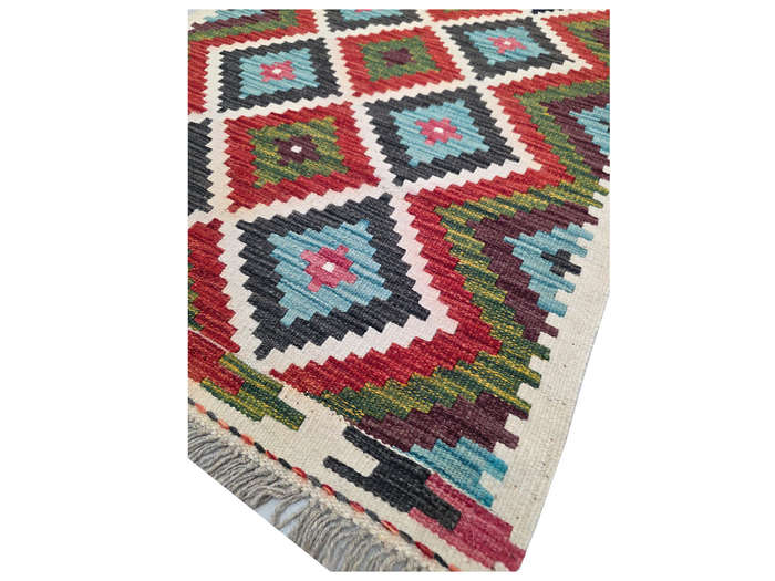 Gorgeous Afghan Woolen Choubi Kilim Runner 286 x 82 CM