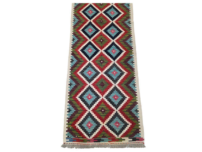 Gorgeous Afghan Woolen Choubi Kilim Runner 286 x 82 CM