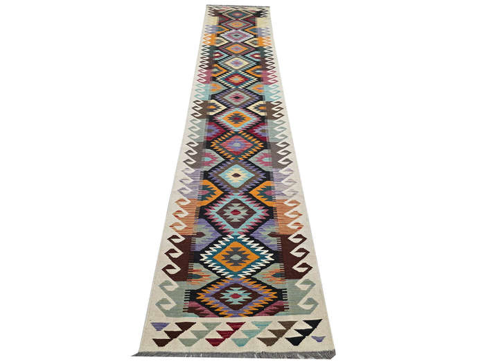 Fine Handwoven Afghan kilim 490 x 82  cm