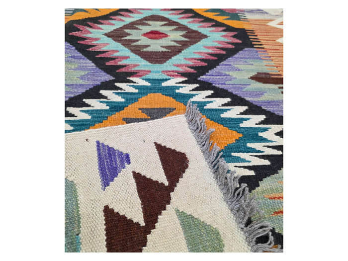 Fine Handwoven Afghan kilim 490 x 82  cm