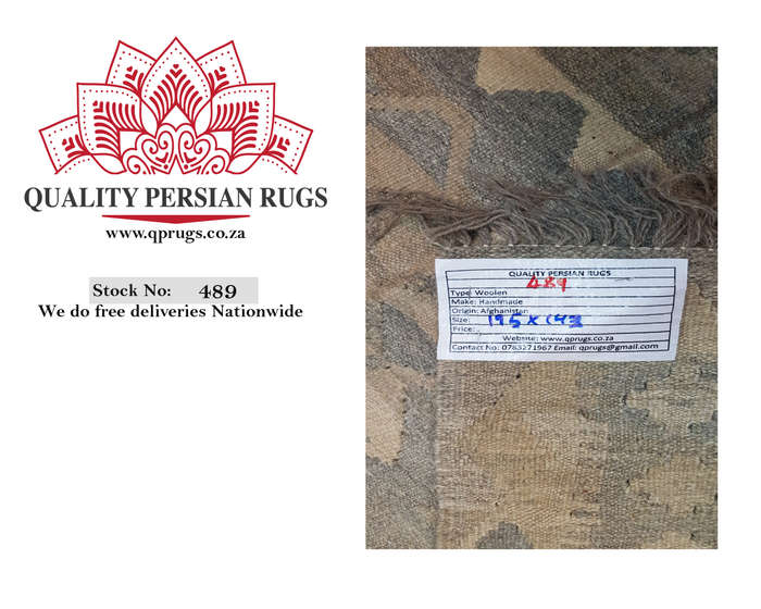 Gorgeous Afghan Natural kilim 195 x 143 cm