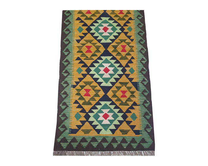 Gorgeous Handmade Maimana kilim 200-X-65 cm