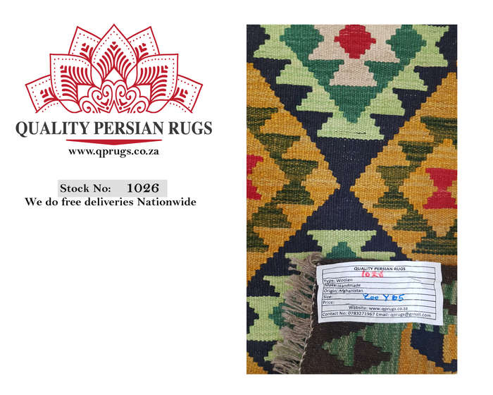 Gorgeous Handmade Maimana kilim 200-X-65 cm