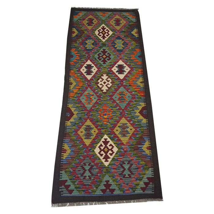 Fine Afghan Handmade Maimana kilim 204 x 67 cm