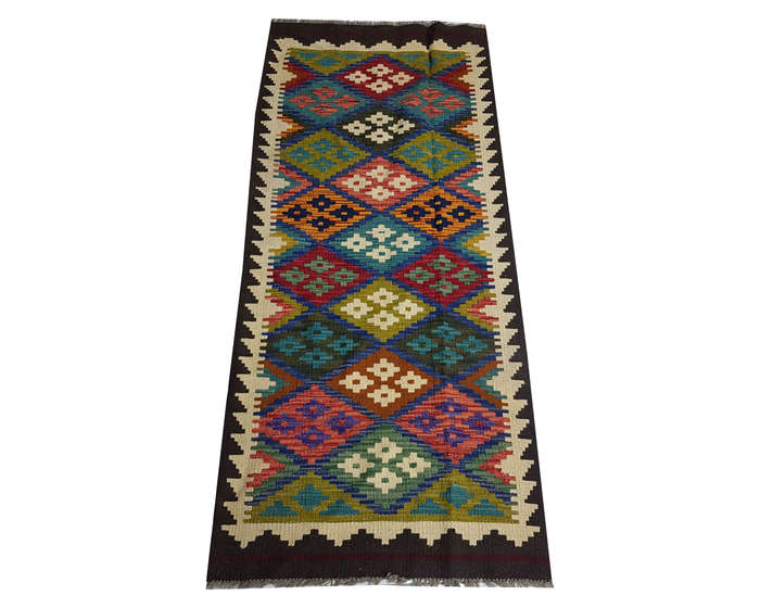 Fine Afghan Handmade Maimana kilim 197 x 70 cm