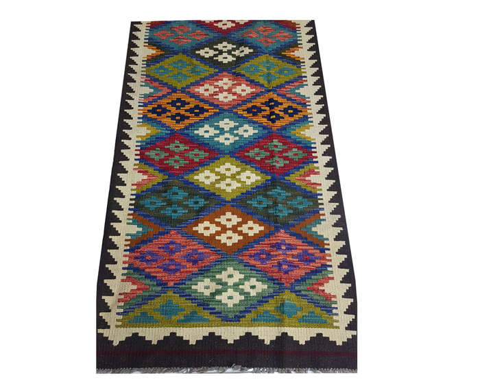 Fine Afghan Handmade Maimana kilim 197 x 70 cm