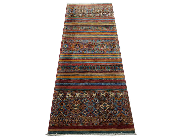 Fine Afghan Ariana Choubi Carpet 258 x 79 cm