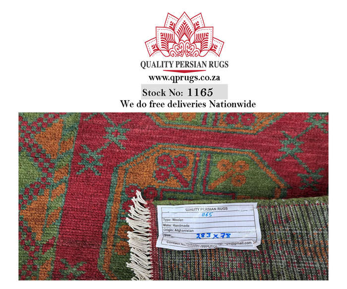 Beautiful Afghan Kunduz Carpet 283 x 78cm
