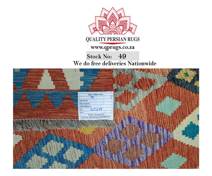 Fine Afghan Choubi kilim 202 x 105 cm