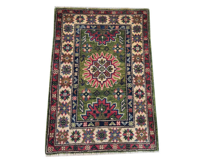Fine Afghan Handmade Kazaq Carpet 90 x 64 cm