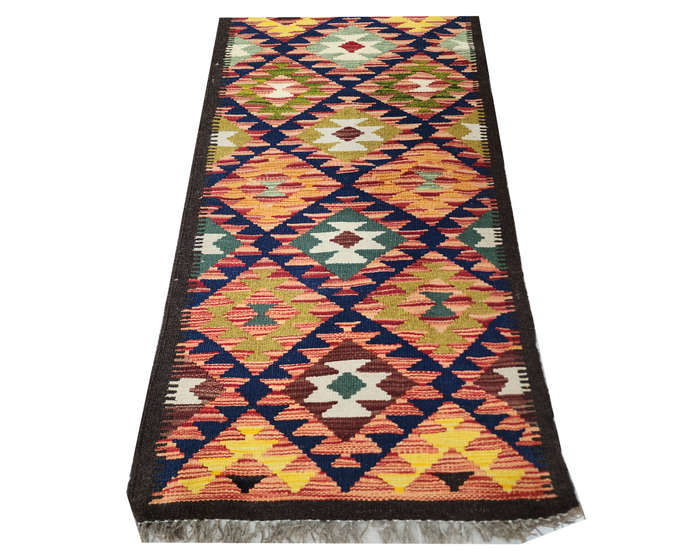 Gorgeous Afghan Maimana kilim 209 X 65 cm