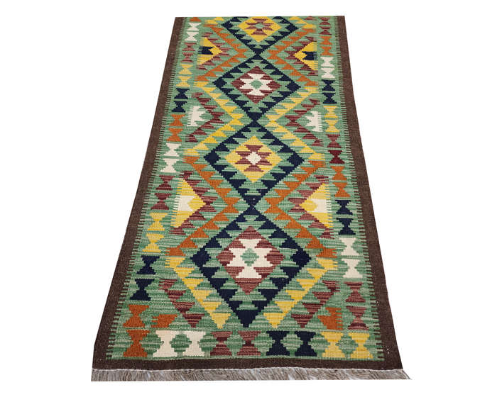 Gorgeous Afghan Maimana kilim 205 x 63 cm