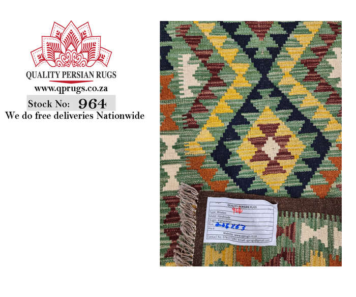 Gorgeous Afghan Maimana kilim 205 x 63 cm