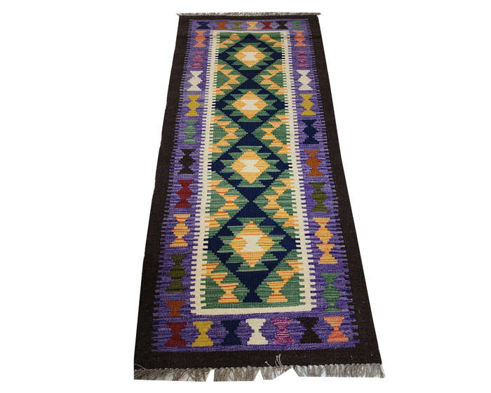 Stunning Afghan Maimana kilim 192 x 62 cm