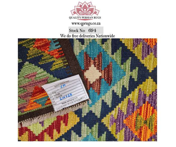 Stunning Afghan Maimana kilim 200 X 67 cm