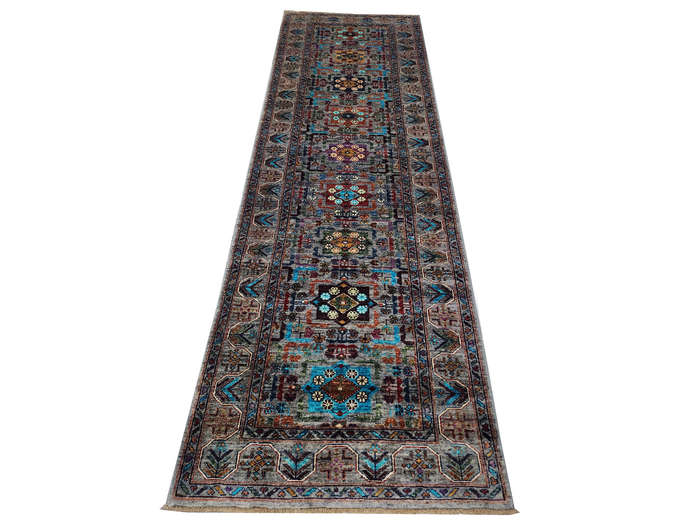 Rare piece Afghan Ariana Carpet 306 x 80CM