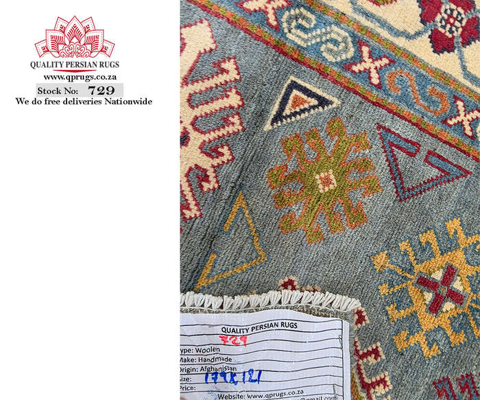 Fine Afghan Handmade Kazaq Carpet 179 x 121cm