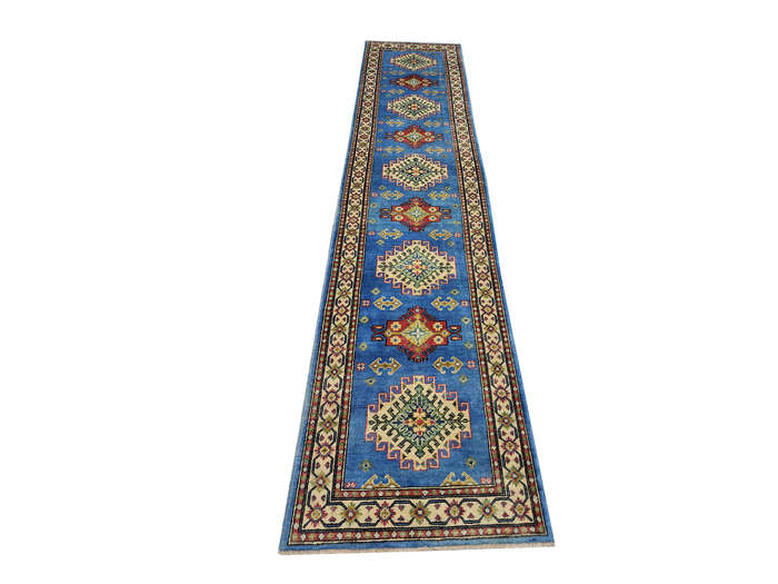 Gorgeous Afghan Handmade Kazaq Carpet 373 X 83cm