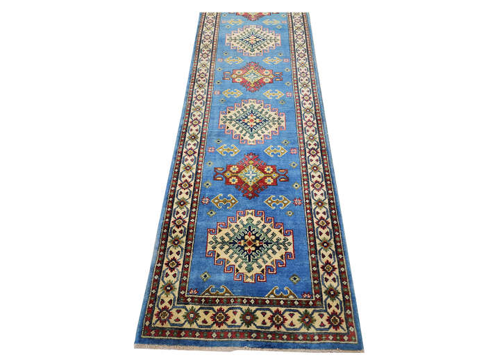 Gorgeous Afghan Handmade Kazaq Carpet 373 X 83cm