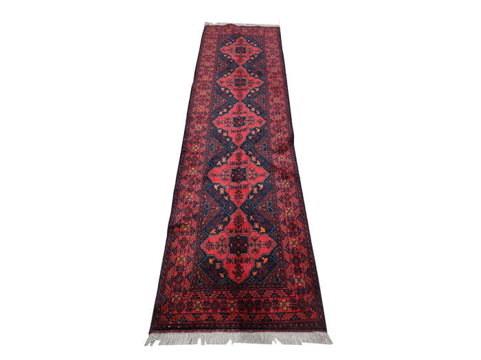 Incredible Afghan Turkman carpet 289 x 84 CM