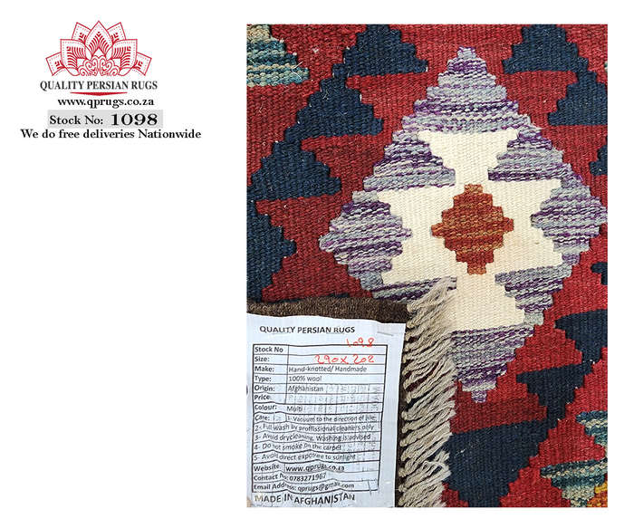 Gorgeous Afghan Maimana kilim 290 x 202 CM