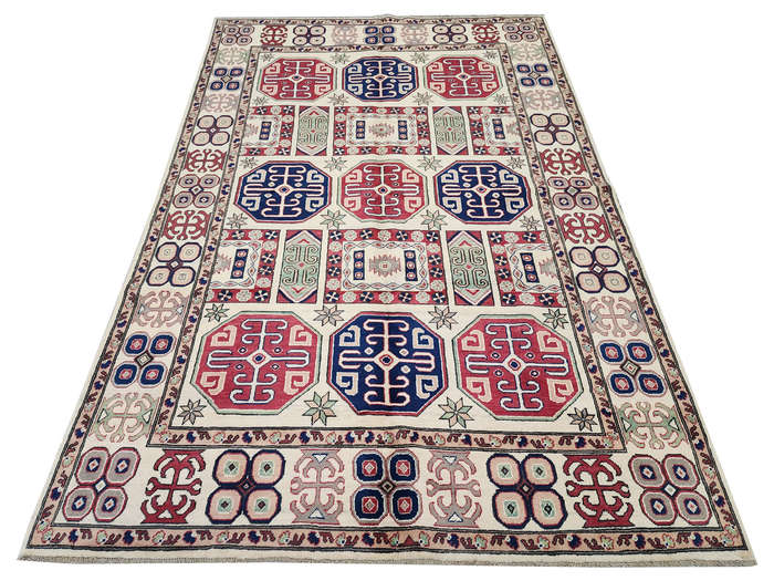 Fine Afghan Handmade Kazaq Carpet 302 x 203 cm