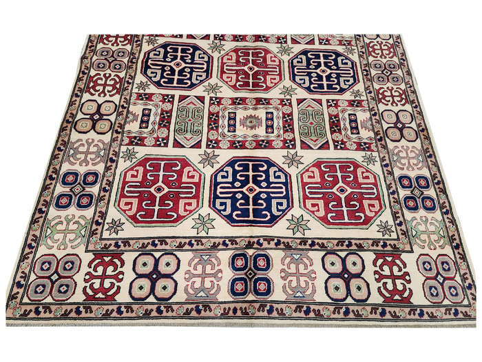 Fine Afghan Handmade Kazaq Carpet 302 x 203 cm