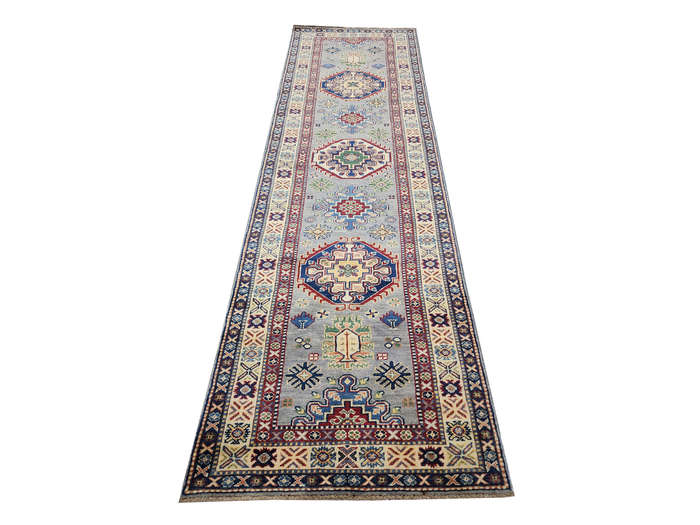 Fine Afghan Handmade Kazaq Carpet 346 x 82cm