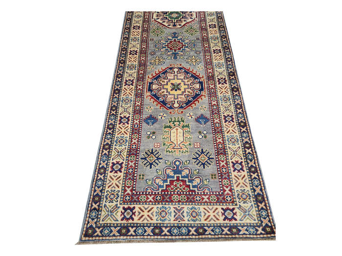 Fine Afghan Handmade Kazaq Carpet 346 x 82cm